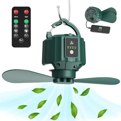 Coocheer - 2-in-1-Campingventilator mit LED-Licht, Zeltventilator, tragbarer USB-Ventilator, Image