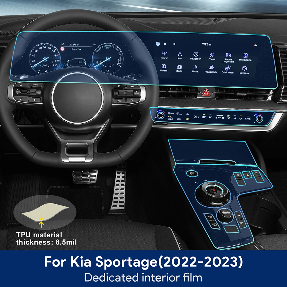Für Kia Sportage NQ5 2022 2023 Auto Center Konsole Media Dashboard Navigation TPU Anti-scratch-Schutz Innen Film Aufkleber Image