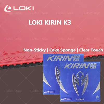 Original LOKI KIRIN K3 Tischtennis-Gummi, nicht klebendes Ping-Pong-Gummiblatt mit Niger-Schwamm, vormontiert Kuchenschwamm Image