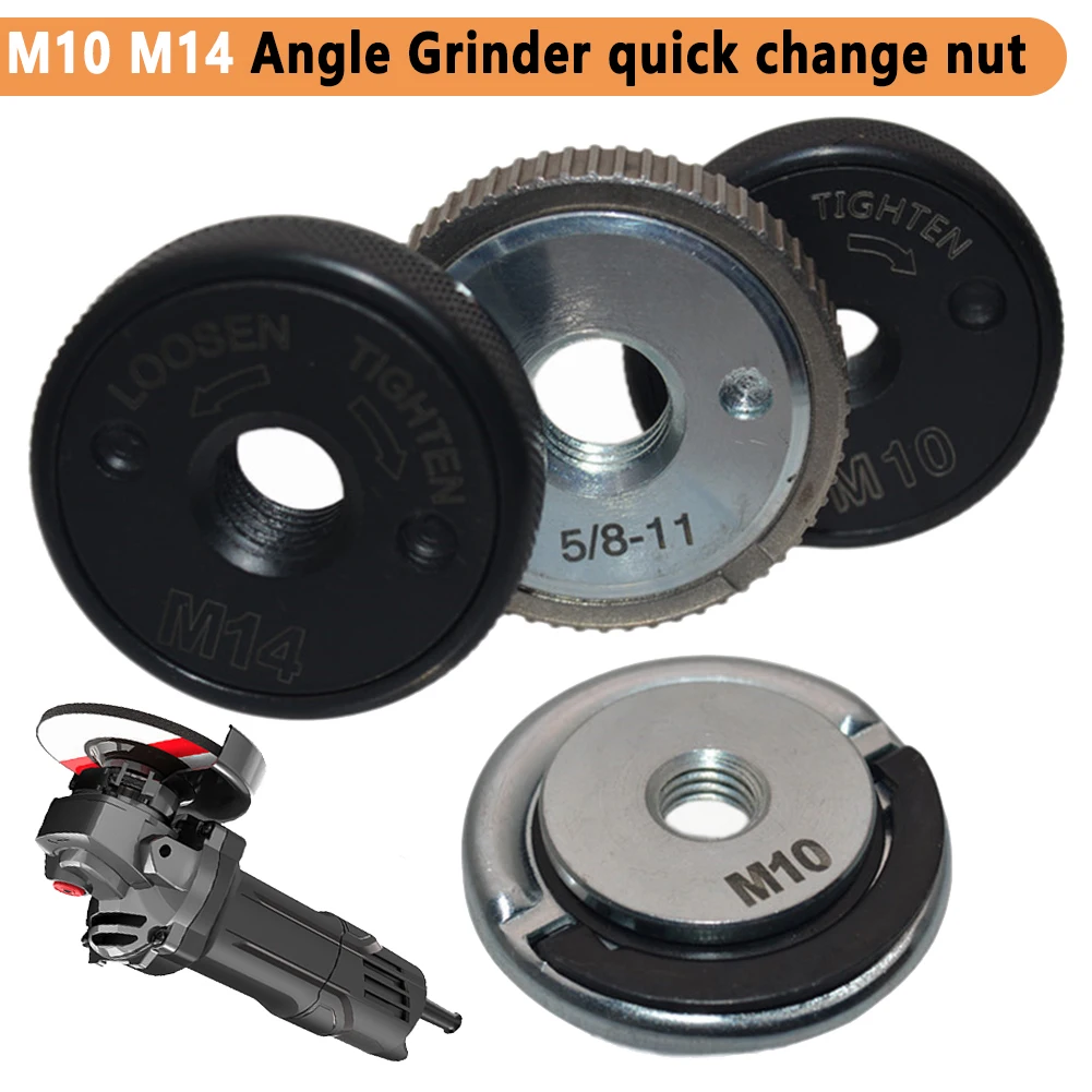 M10 m14 5/8inch -11 Gewinde winkels chl eifer selbstsicher nde Press platte Schnellverschluss-Verriegelung mutter für Diamant schneid scheibe ersetzen Image