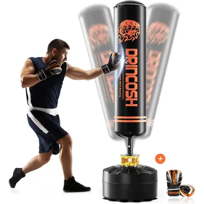 Bag with Stand Adult-70 Free Standing Boxing Bag with Suction Cup Base for Adult Teens, Heavy Bag