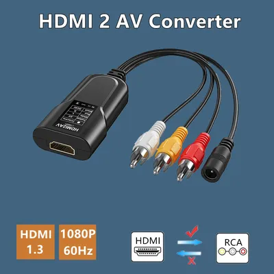 HDMI zu RCA Composite AV Video Audio Converter Adapter Unterstützung NTSC PAL für XBOX PS3 PS4 TV Image