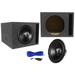 Hifonics HFX12D4 12 800 Watt Dual 4-Ohm Car Subwoofer+Vented Sub Box Enclosure