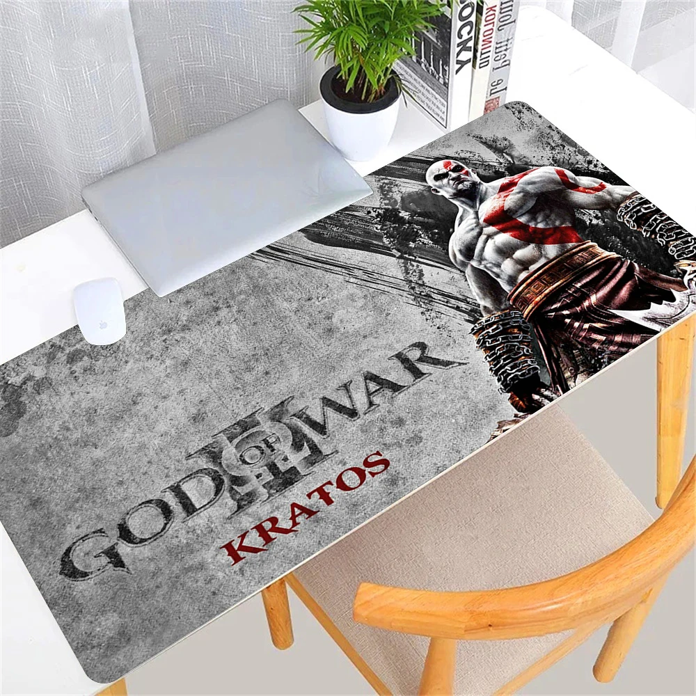 Großes Spiel God of War Mousepad XL Desktop Naturkautschuk Schreibtischunterlage Kawaii Gaming Zubehör Studenten Schreibunterlage Schreibtischunterlage 80x30 Image