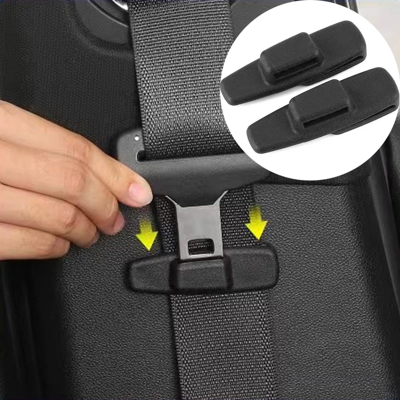 2 Stück Auto Sicherheits gurt Schnalle Stopper Auto Sicherheit Sicherheits gurt Einsteller Clip elastischen Sicherheits gurt Begrenzer Halter Halter Auto Zubehör Image