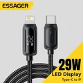 Cavo USB C Essager per iPhone 14 13 12 11 Pro Max Xs Display digitale Cavo PD 29W Ricarica rapida