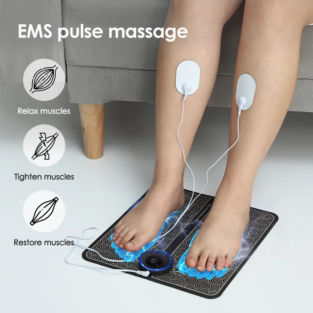 Coussin de Massage des pieds EMS, soulagement de la douleur, relaxation des pieds, points d
