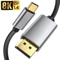 Cavo da USB C a DP 1.4 8K a 60Hz 4K a 240Hz 32,4 Gbps da tipo C a DisplayPort compatibile con il monitor portatile Iphone15 Thunderbolt3