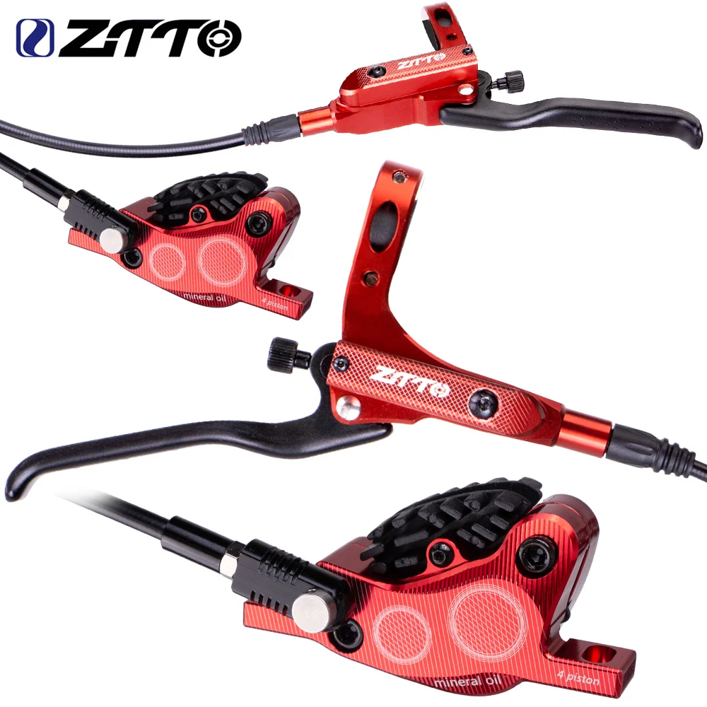 ZTTO MTB 4 Pistoni Freno A Disco Idraulico Della Bicicletta M840 Con Pastiglie di Raffreddamento Pressione Olio Bici Da Strada Rotore Pinze È PM Montaggio