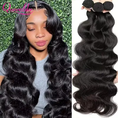 28 30 32 inch Body Wave Human Hair Bundles Brazilian 10A Raw 100% Human Hair Bundles Top Quality