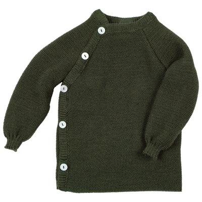 Reiff - Kid's Schlüttli Uni - Merinopullover Gr 98/104 oliv Image