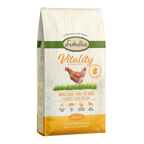 Lukullus Vitality Unterstützung der Verdauung: Huhn (getreidefrei) - 12 kg