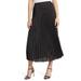 Polka Dot Pleat Midi Skirt - Black - Anne Klein Skirts