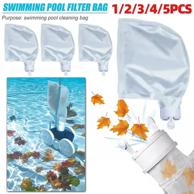 1-5PCS Zipper Filter Bag Swimming Pool Cleaner Pouch Replacement Filtration Bags for Polaris 280 480 Pool Cleaning Filter Parts