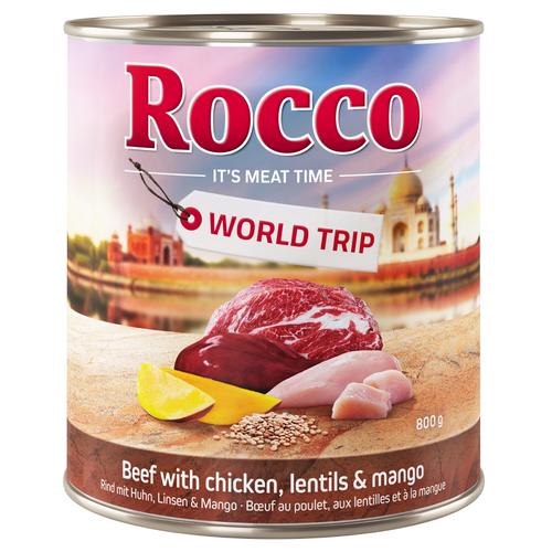 24 x 800g oder 24 x 800g World Trip Indien Rocco Hundefutter nass