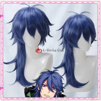 Drb Hypnose Mikrofon Würfel Arisugawa lange blaue Perücken hitze beständige synthetische Haare Image