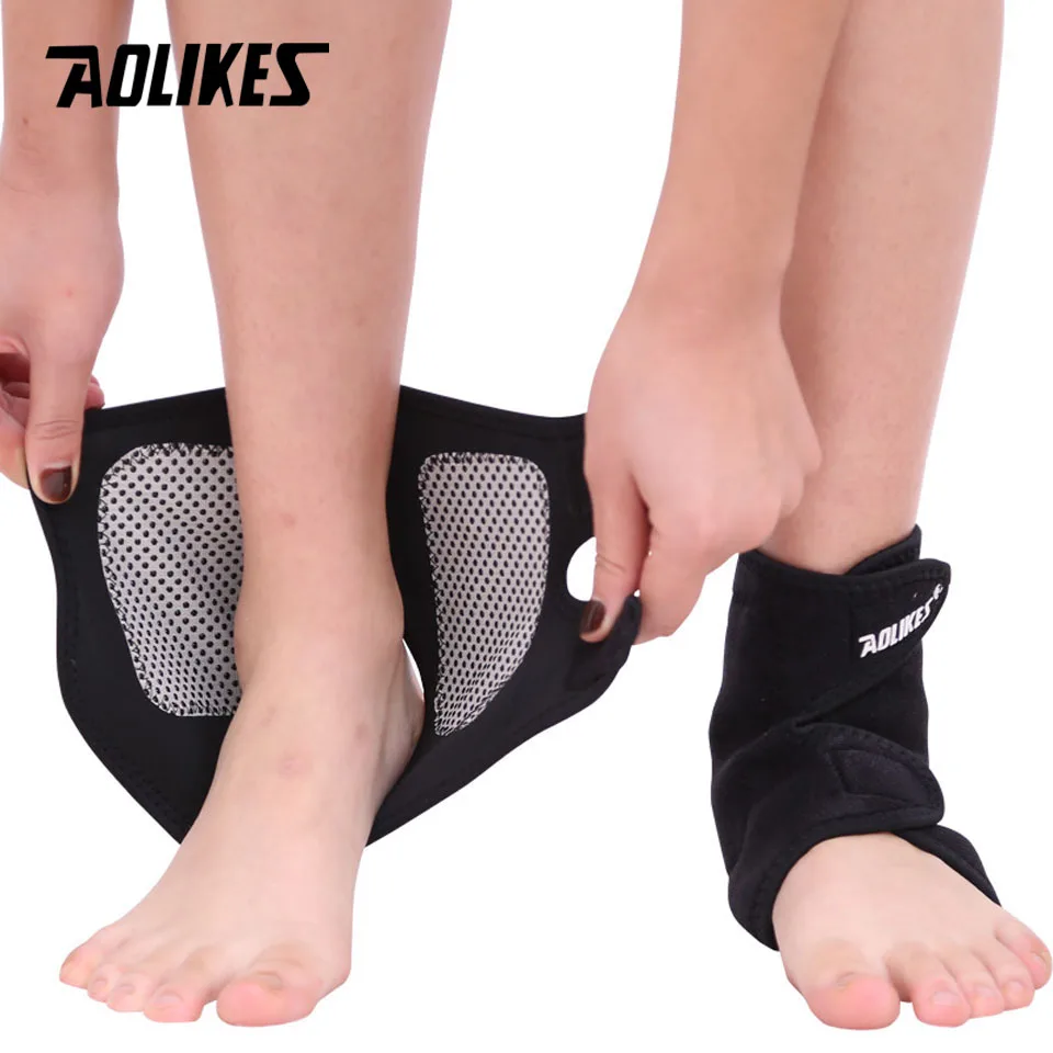 AOLIKES 1 Paar selbsterhitzende Magnet-Knöchelstütze, Schutz für den Winter, warm halten, Sport-Turmalin-Produkt, Fußhalter Image