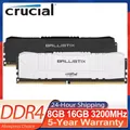 Crucial Ram Desktop DDR4 8GB 16GB 3200MHz 32GB(2x16GB) Ballistix Platinum Game XMP 2.0 Supporto DDR4 3200MHz per memoria desktop