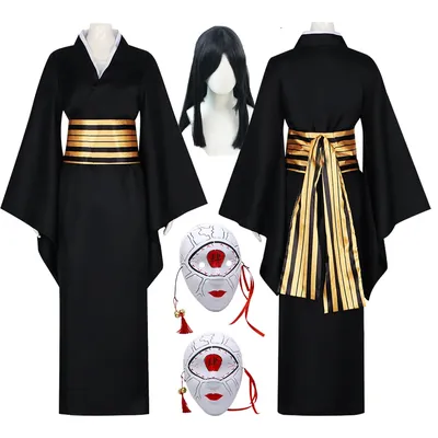 Anime Nakime Cosplay Kostüm komplette Set schwarze Kimono Uniform Anzüge für Frauen Frauen Image