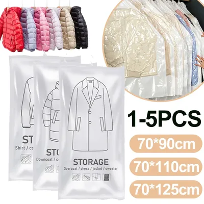Hanging Vacuum Storage Bags, Hanging Space Saver Bags, Hanging Storage Bags for Clothes, Vacuum