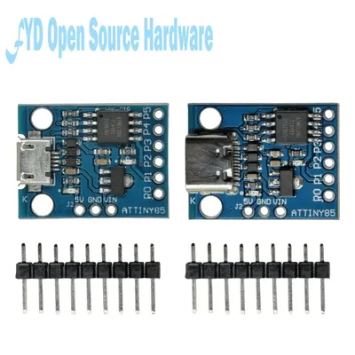 ATtiny ATtiny85 Digispark Kickstarter Micro USB Development Board Module IIC I2C TWI SPI Low Power Microcontroller
