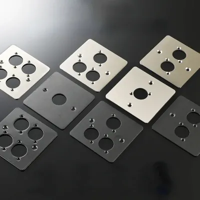 86 Type Wall Panel Audio Video Multimedia Box Panel Aluminum alloy Stainless steel surface Socket