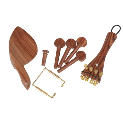 4/4-3/4 Violin 5-Piece Set Date Wood Repair Accessories Parts High Grade String Board String Shaft