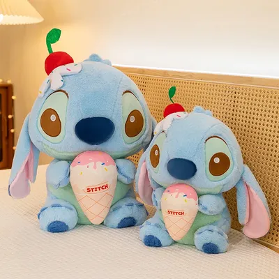 30/45cm Ice Cream Stitch Soft Cute Plush Toy Doll Grab Machine Soothing Plushies Stuffed Pillow Doll Birthday Gifts