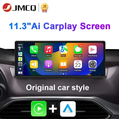 JMCQ Carplay Car Smart Screen multimedia Video player Wireless Carplay Android Auto Car Radio Monitors for Apple Android Stereo