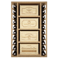 Godello Serie Weinregal aus heller Kiefer 20 Flaschen mit 4 Holzkisten Image