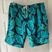 J. Crew Swim | J Crew Men’s Palm Leaf Swim Trunks Board Shorts 35 | Color: Blue/Green | Size: 35