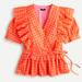 J. Crew Tops | J. Crew Orange And Pink Crossbody Blouse | Color: Orange/Pink | Size: M