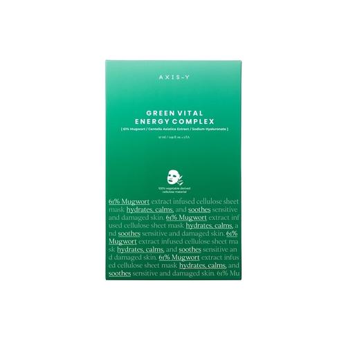 AXIS-Y - Green Vital Energy Complex Sheet Mask 61% Beifuß Green Vital Energy Complex Sheet Mask Feuchtigkeitsmasken 27 ml