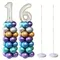 1/2 set Kit colonna palloncino compleanno Staffa arco palloncino trasparente con base e palo