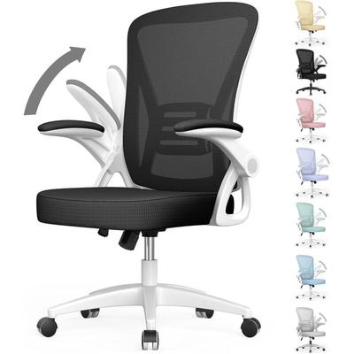 Bürostuhl Ergonomisch - Bizzia Schreibtischstuhl mit Hochklappbaren Armlehnen - Drehstuhl mit Image