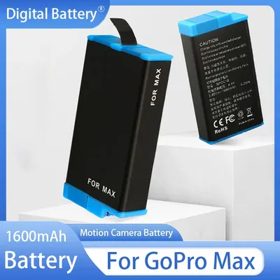 1600mAh Battery For Gopro Max Rechargeable Lithium Battery Storage For Gopro Max 360 Action Motion Camera Batteries Accessories