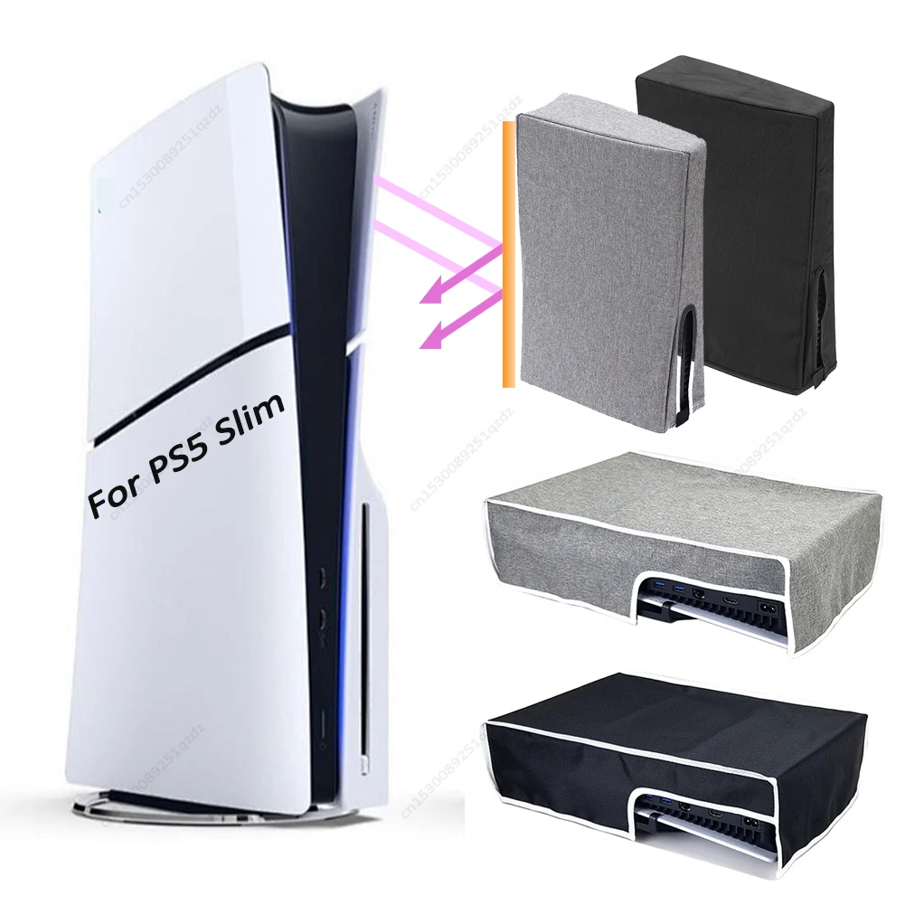 Für ps5 silm konsole staub hülle abdeckung wasserdichte kratz feste schutzhülle für sony playstation 5 slim disc & digitale konsole Image