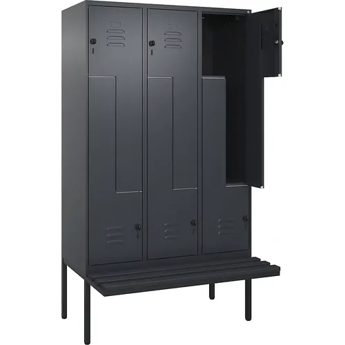 Vestiaire à portes en Z Classic PLUS avec banc C+P