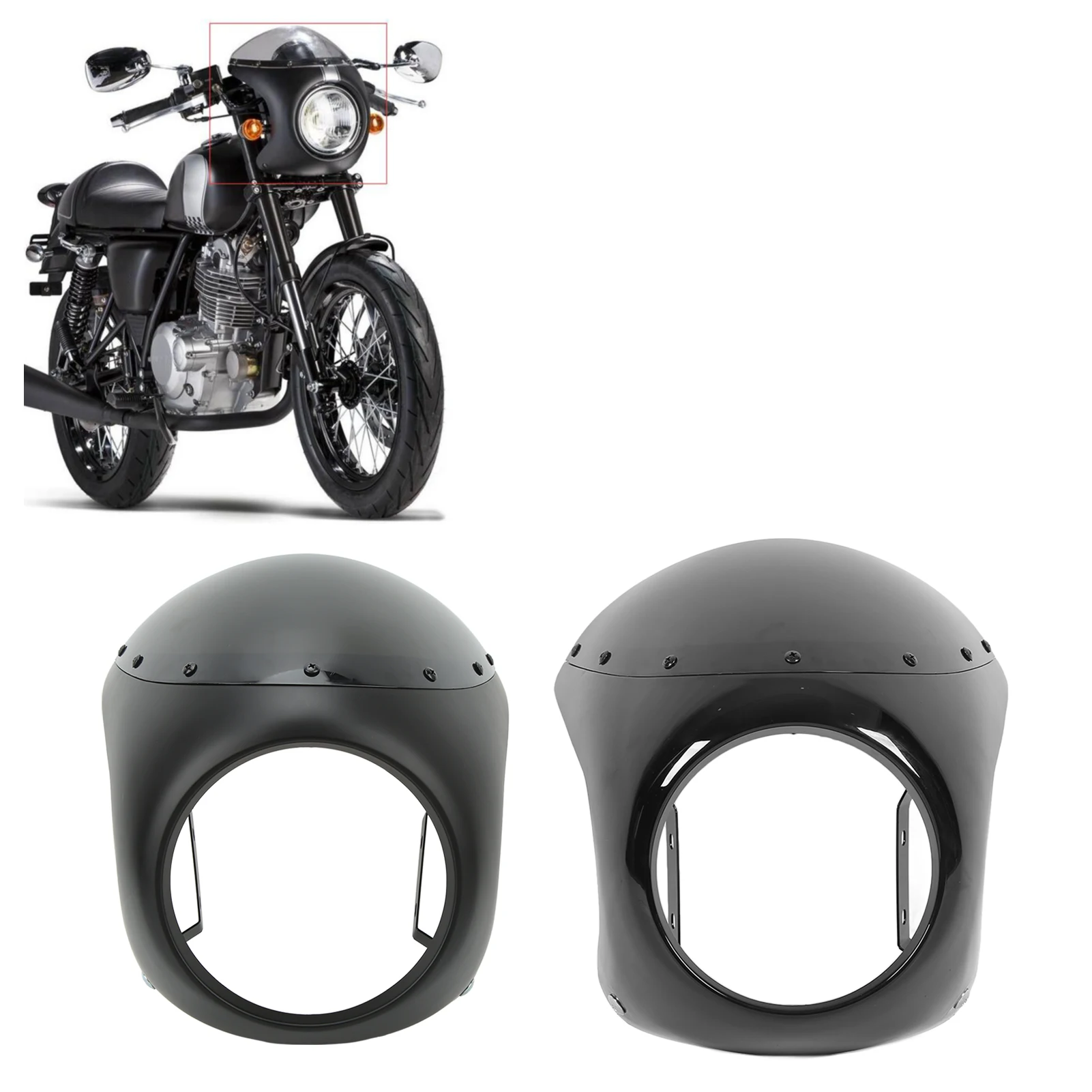7 Zoll Motorrad Scheinwerfer Verkleidung Kit alterung beständige kratz feste Windschutz scheibe Universal für Motorrad