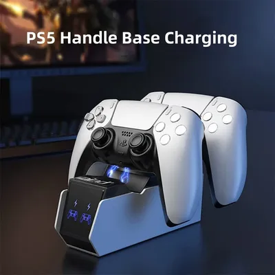 Neue Ladestation mit LED-Anzeige ps5 Gamepad Schnell ladedock Typ C Dual-Schnell ladestation für ps5 Image