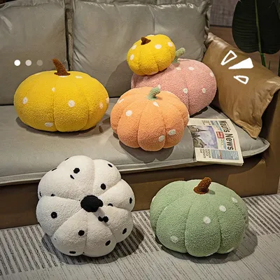 Niedliche farbige Tupfen Kürbis Kissen Kissen unregelmäßige Gemüse Kissen Macaron Farbe Home Image