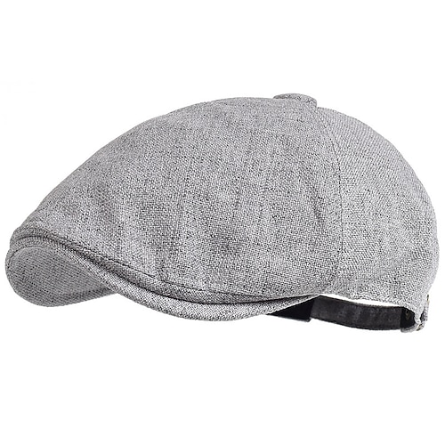 Herren Schiebermütze Ascot-Hut Ballonmütze Schwarz Kaki Leinen Modisch Brautkleider schlicht Strasse Täglich Glatt Einstellbar Sonnenschutz Atmungsaktiv Image