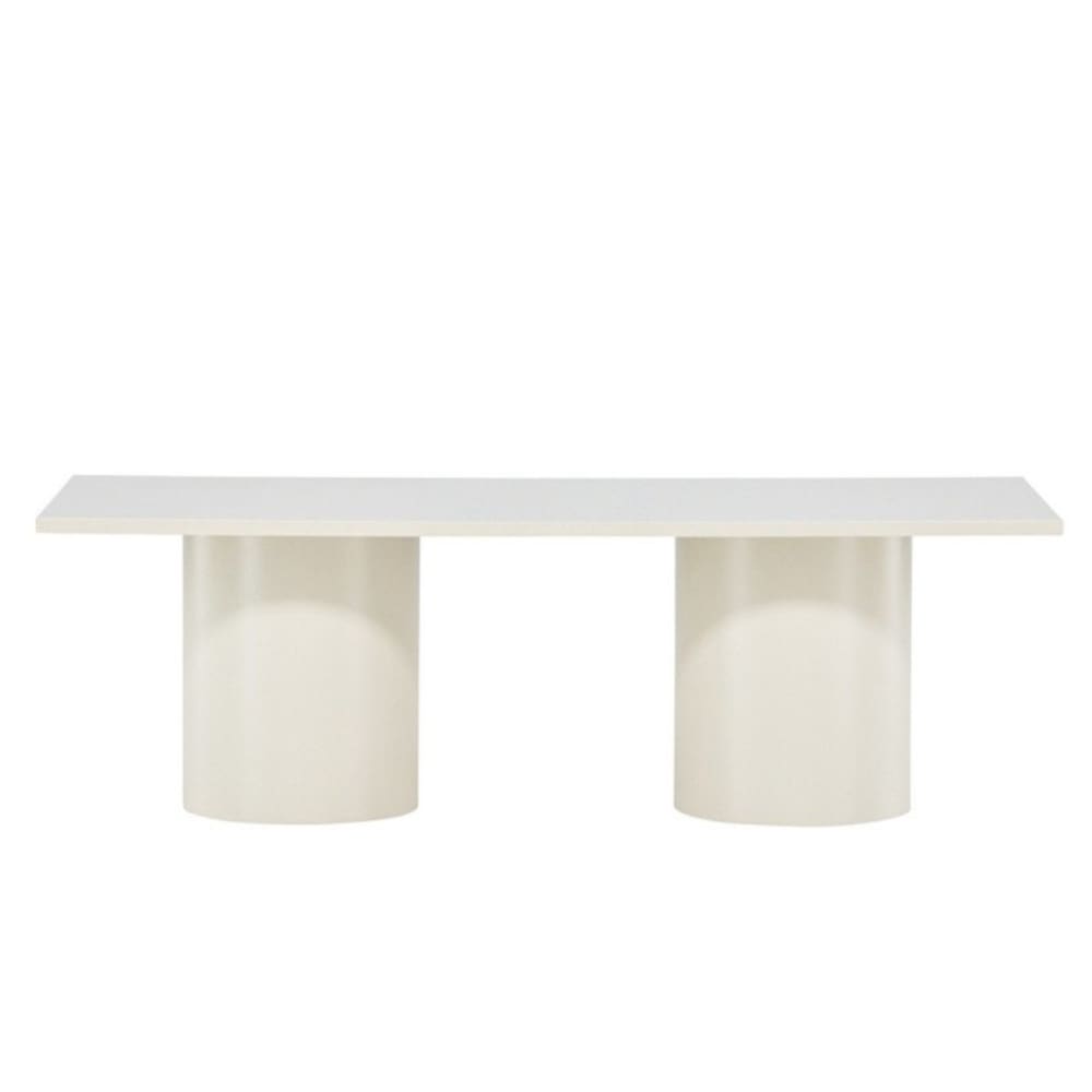Table basse design en bois beige SANDA beige 50x120x38cm