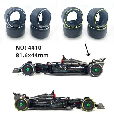 MOC Tenchnial F1 Car Printing tires 4410 81.6x44mm Pzero0 Compatible With 42171 Model MOC Building