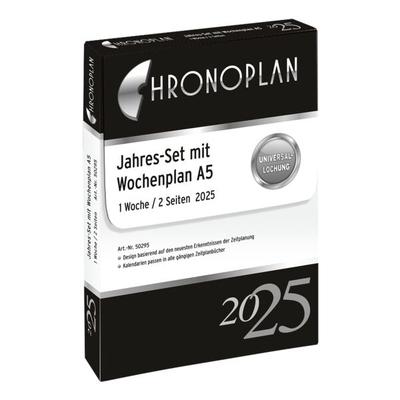 Kalendereinlage 2025 »Jahres-Set mit Wochenplan A5«, Chronoplan