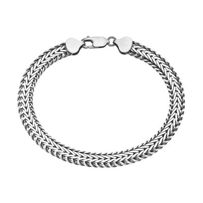 Armband "Geflochtene Fantasiekette, massiv, Silber 925" Gr. 23, silber, GIORGIO MARTELLO MILANO, Armbänder, 23cm, Silber