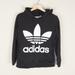 Adidas Tops | Adidas Original Trefoil Black Large Logo Hoodie Womens Sz Xs | Color: Black | Size: Xs