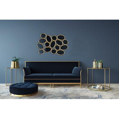 Spiegel MIRRORS AND MORE "Maddy", gold (goldfarbig), B:90cm H:61cm, Kunststoff, Spiegel, Horizontal und vertikal montierbar Image