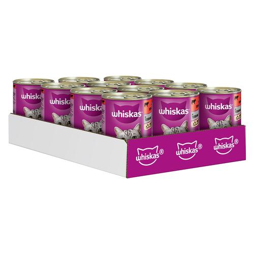 12x400g Whiskas 1+ Dosen Rind in Terrine Katzenfutter Nass