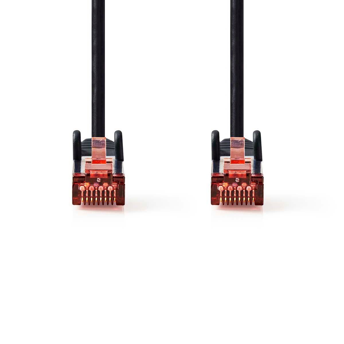 Nedis CAT6-Netzwerkkabel - RJ45 Stecker - RJ45 Stecker - S/FTP - 7.50 m - Rund - LSZH - Schwarz - Label Image